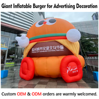 Modèle de hamburger gonflable géant pour la publicité des restaurants de restauration rapide, réplique de hamburger gonflable personnalisée pour la promotion en extérieur