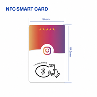 Carte de visite NFC215 en PVC personnalisée, activée par téléphone portable, 504 bits, pour les commentaires sur les réseaux sociaux pour les restaurants et les hôtels