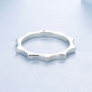 Anillo de Plata de Ley 925 con Sol Curvo Grabado 'You Are My Sunshine', Anillo Original <span class=keywords><strong>para</strong></span> <span class=keywords><strong>Mujer</strong></span>, Regalo Sencillo y Elegante BSR716 - Product Image 4