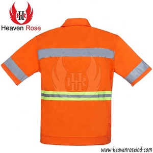 Haute Visibilité À Manches Courtes Chemise de Sécurité Bande Réfléchissante Argentée Construction Sécurité Sécurité Vêtements De Travail Chemise - Product Image 2