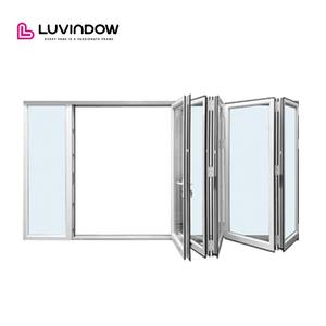 En stock, <span class=keywords><strong>porte</strong></span> <span class=keywords><strong>pliante</strong></span> en verre et aluminium à <span class=keywords><strong>grande</strong></span> ouverture, <span class=keywords><strong>porte</strong></span> <span class=keywords><strong>pliante</strong></span> en verre pour villas de luxe, patio et cour - Product Image 1