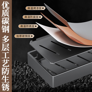 Étagère à épices murale en acier inoxydable, étagère de rangement de cuisine, organisateur suspendu multifonctionnel, capacité de charge de 20 kg - Product Image 3