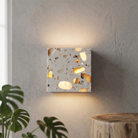 Lámpara de Pared LED de Terrazo Impermeable IP54, 6W, Blanco Cálido, Aplique de Pared para Exteriores, para Patio, Porche, Jardín, Baño, Hotel