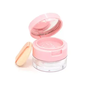 Akiaco Waterdichte Glitter Talk Gratis Private Label Verpakking Markeerstift Veganistische Containers Pot Roze Make-Up Losse Setting Poeder