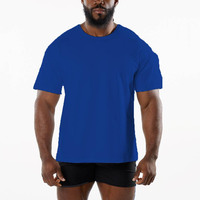 T-shirt de sport respirant en coton et élasthanne, imprimé en sérigraphie sur mesure, de haute qualité, pour hommes, col rond, pour l'entraînement