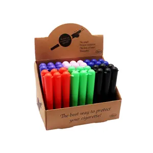 저렴한 플라스틱 흡연 액세서리 콘 롤러 튜브 멀티 컬러 담배 파이프 방수 저장 튜브