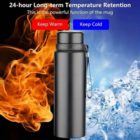 Taza térmica aislada de acero inoxidable de 1L con tapa a prueba de fugas Apertura de un toque Aislamiento al vacío de doble pared Mantiene las bebidas
