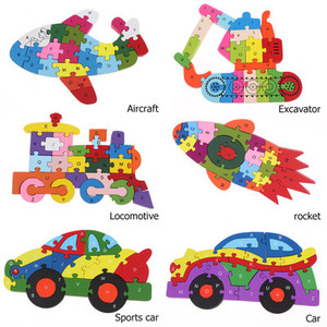 80 Diseños de Rompecabezas de Madera 3D, Bloques de Letras y Números, 2 Caras, Animales, Vehículos, Dibujos Animados, Marinos, Juguetes Educativos Tempranos Montessori - Product Image 3