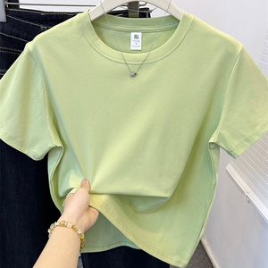Camiseta <span class=keywords><strong>de</strong></span> Verano <span class=keywords><strong>de</strong></span> Manga Corta con Cuello Redondo Personalizada RUICHI para <span class=keywords><strong>Mujer</strong></span>, 220 g/m², Camiseta Básica <span class=keywords><strong>de</strong></span> Algodón para <span class=keywords><strong>Mujer</strong></span> - Product Image 1