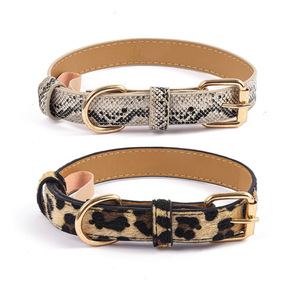Collier réglable en cuir à imprimé léopard pour chats et petits chiens, taille petite - Product Image 1