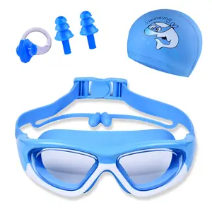 Детские плавательные очки высокой четкости для мальчиков и девочек противотуманные плавательные очки для мальчиков и девочек очки с Большой рамкой