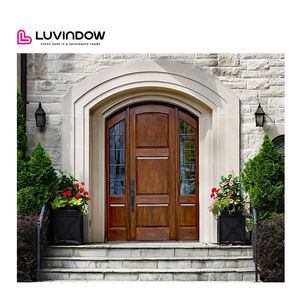 باب خشبي من خشب الكرز بتصميم قوسي على طراز بيفرلي هيلز لتزيين الفيلات بتصميم عصري - Product Image 2