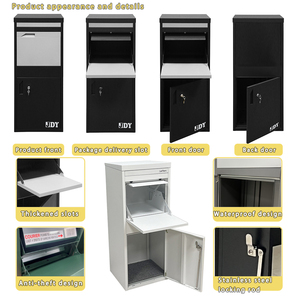 JDY-caja <span class=keywords><strong>de</strong></span> entrega <span class=keywords><strong>de</strong></span> paquetes para porche exterior, <span class=keywords><strong>de</strong></span> acero supergrande paquete independiente, con almacenamiento seguro bloqueable - Product Image 2
