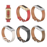 Bracelet de montre en cuir PU microfibre avec cadre métallique durable de qualité supérieure, bracelet de remplacement pour Google Fitbit Air, bracelet réglable pour poignet
