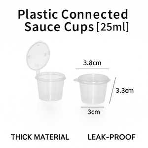 Boîte d'emballage à emporter tasse de sauce ronde en plastique jetable assaisonnement épaissi sauce à tremper petits gobelets en plastique en gros - Product Image 6