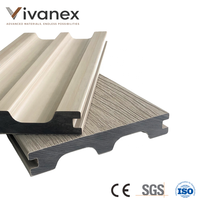 Installation facile, faible entretien, résistant aux UV, panneaux décoratifs extérieurs, terrasse en bois composite plastique WPC pour jardin