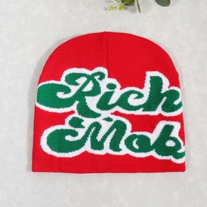 Nuevo Gorro de Punto Acrílico 100% de Alta Calidad, Gorros de Mujer con Tejido Jacquard en Toda la Superficie - Product Image 3