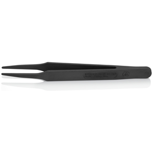 Pinzas Knipex ESD con punta de 0,35 mm de ancho, de fibra de carbono y plástico, para manipulación de componentes electrónicos - Product Image 1