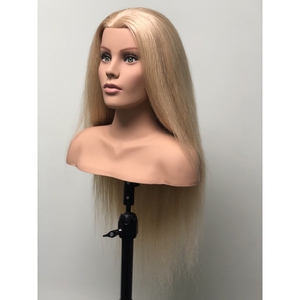 Testa di Manichino con Spalle per Parrucchieri, 29 Pollici, 230g, 100% Capelli Umani, Viso Europeo, Prezzo di Fabbrica - Product Image 5