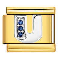 Bracelet Bohème à Breloques Italiennes en Acier Inoxydable Doré avec Strass en Cristal et Lettres DIY, Chaîne Élastique à Assembler et Soudable