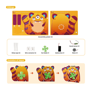 ของเล่นพัดลม DIY สำหรับเด็กการทดลองวิทยาศาสตร์เพื่อการศึกษา-ชุดดีไซน์การ์ตูน - Product Image 3