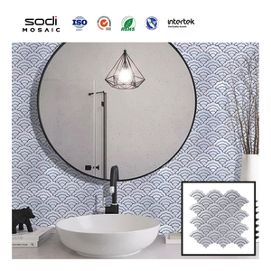 Autocollant mural décoratif 3D effet <span class=keywords><strong>mosaïque</strong></span> pour cuisine et salle de bain, motif nuages populaires, violet, facile à découper, à peler et coller - Product Image 3