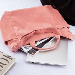 Custom Large Corduroy Crossbody <b>Shoulder</b> Bag Lady Women Durable Zipper Adjustable <b>Strap</b> Handcrafted Embroidered Messenger Travel - Product Image 6