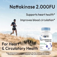 Cápsulas de Nattokinasa con Extracto de Natto de Marca Privada OEM, 8000 Fu, 10000 Fu, Serrapeptase, Bromelina, Enzima