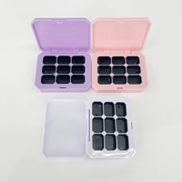 Palette de Gel Solide Portable Professionnelle pour Salon de Manucure, 4, 6, 9, 12 Grilles, Écologique, Personnalisable, Étui Cosmétique pour Gel, Vente Directe Usine