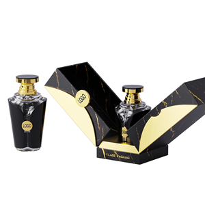 Flacon pulvérisateur de parfum vide en verre borosilicate personnalisé 50ml 100ml, emballage de luxe pour parfum, coffret cadeau cosmétique, décalcomanie transparente - Product Image 1