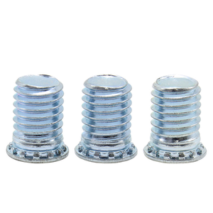Vis à tête plate antidérapante filetée, rivet en acier au carbone zingué bleu et blanc, vis à tête plate pour rivetage - Product Image 1