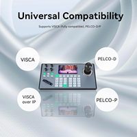Controlador de Teclado IP Tenveo KB200PRO con Pantalla LCD de 5 Pulgadas, Joystick 4D, Alimentación PoE, Interfaz Múltiple, Controlador de Cámara PTZ NDI