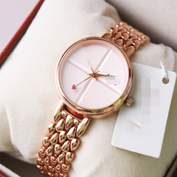 Montre-bracelet à quartz pour femme, modèle senior, tendance, avec diamants