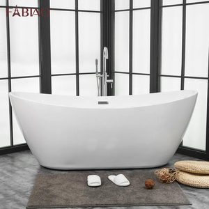 New Arrivals 58 Inch White Stand Alone Bath Tubs Solid Surface <strong>Used</strong> Freestanding <strong>Bathtubs</strong> for Sale - Product Image 1