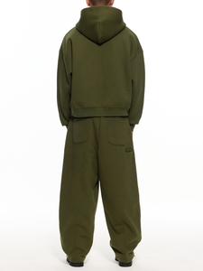 Sudadera con Capucha Extra Grande Estilo Y2K para Hombre <span class=keywords><strong>ZY</strong></span>, 100% Algodón de 450 Gsm, Sudadera con Capucha Holgada con Cierre y Pantalones Deportivos Holgados, Conjunto Deportivo - Product Image 3