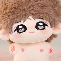 Peluche personnalisée à cheveux bouclés, corps nu, motif patte, jouet en peluche courte en coton PP pour cadeau et décoration