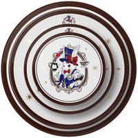 Service de vaisselle en céramique de Noël pour la famille, assiettes de Noël, assiettes de présentation, décorations de Noël pour fêtes et banquets