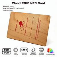 Tarjetas de Visita Personalizadas de Madera y Plástico con Función de Pago, Chips Duales de 125KHz/13.56MHz, Habilitadas para NFC