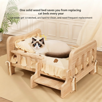 Lit pour chat en bois massif, maison pour chat, universel quatre saisons, petit/moyen, canapé-lit pour animaux de compagnie Teddy Bear, amovible et lavable