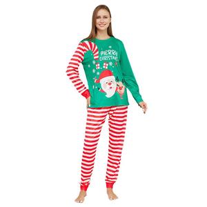 Herren Weihnachten bedruckte Pyjamas Set Langarm Tops und Hosen Damen Nachtwäsche in Übergröße - Product Image 1
