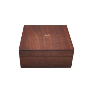 Walnut Wood Jewelry Box 150x150x66mm <b>Square</b> Custom Made General Packaging Storage Box - Product Image 1