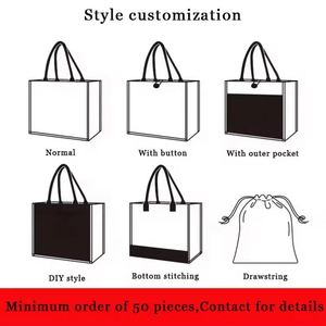Small Burlap Jute Cotton Canvas for Wedding Party Favors Custom Printed <b>Mini</b> Gift Bag Reusable Bridesmaid Tote - Product Image 4