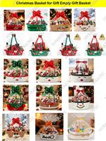 Fournitures d'emballage cadeau, paniers cadeaux de Noël, paniers de rangement vides pour les fêtes, design amusant avec un bonhomme de neige