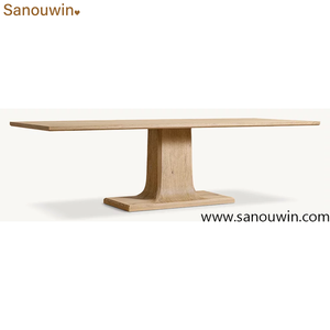 Modern <strong>Rustic</strong> Solid <strong>Wood</strong> <strong>Dining</strong> <strong>Table</strong> for Living Room, Kitchen, Villa &amp; Commercial Use - Product Image 5