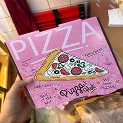 Scatola per <span class=keywords><strong>Pizza</strong></span> in Cartone Ondulato da 12, 16, 18 Pollici a Prezzo Economico, Cartone Cajas Para <span class=keywords><strong>Pizza</strong></span> 33x33 con Rivestimento UV e Goffratura - Product Image 3