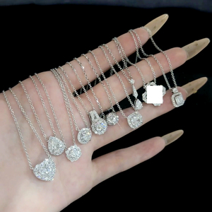 jewelry diy necklace custom silver <b>pendant</b> <b>charms</b> colgante de moissanita plata 925 cadenas de amigas que se juntan - Product Image 1