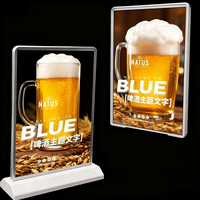 Cadre de caisson lumineux en aluminium, caissons lumineux publicitaires LED, affichage de menu LED, panneaux d'affichage sans fil, présentoir de table sur pied