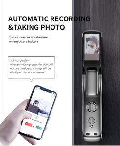 Cerradura Inteligente Biométrica de Aleación de Aluminio de Alta Seguridad con WiFi Tuya, Reconocimiento Facial 3D y Video para Puertas de Madera y Acero - Product Image 3