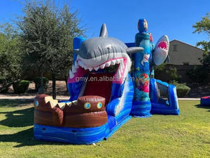 Precio al por mayor Tiburón Toboganes acuáticos inflables baratos Castillo hinchable para <span class=keywords><strong>comprar</strong></span> - Product Image 3