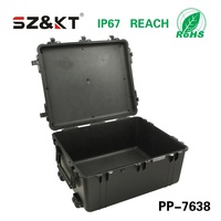Valise trolley en PP rigide, prix direct usine, étanche IP67, antichoc, pour protection et stockage d'équipements, avec roues en mousse